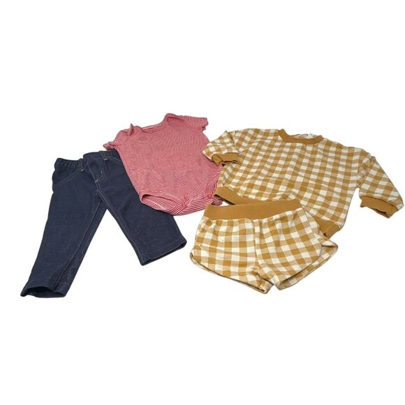 Baby Clothes - Pants,‎ Bodysuit, 2 Piece Gold & Cream Outfit -  Size 9 Month - Picture 7 of 7